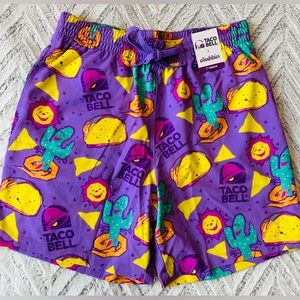 CHUBBIES MEN'S CLASSIC SWIM TRUNKS/SHORTS PURPLE TACO BELL SIZE MEDIUM NWT RARE